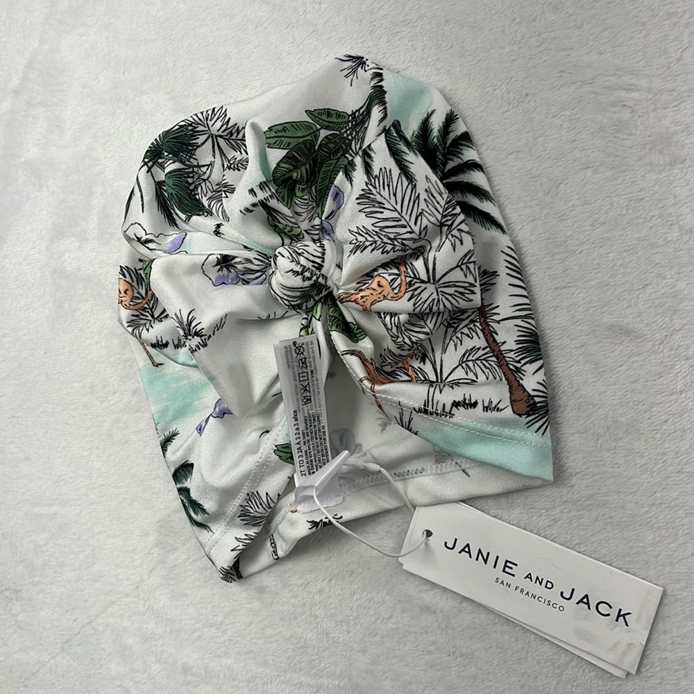 NWT Janie &‎ Jack 2-3 Years Bowtie G X Flamingo Swim Hat